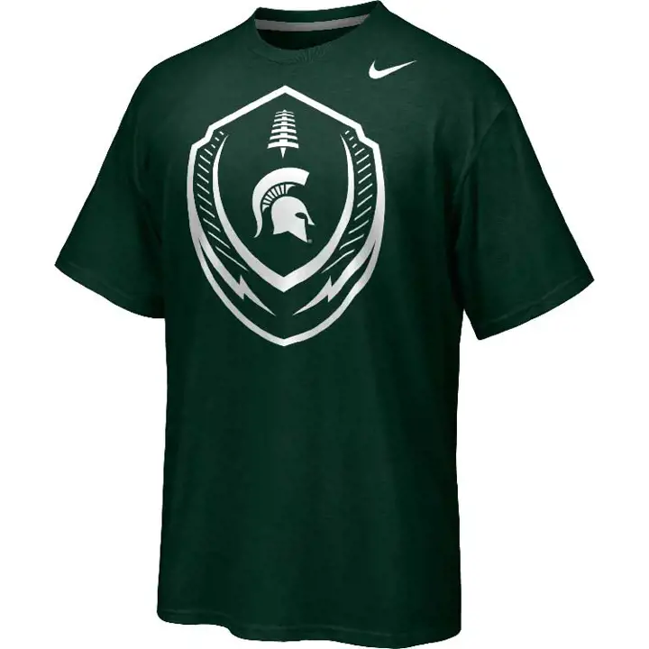 T-shirt icône QR Mich St NCAA vert