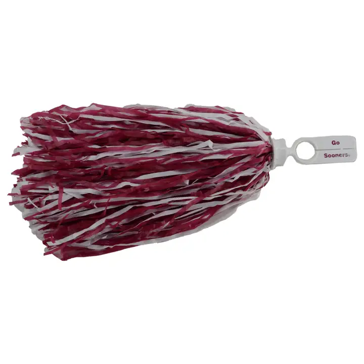 "Pompon de supporter Oklahoma 6 po rouge/blanc"
