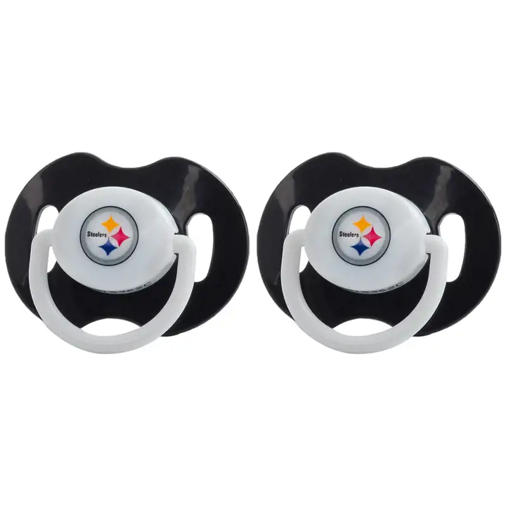 Tétines STEELERS, lot de 2, noir/blanc
