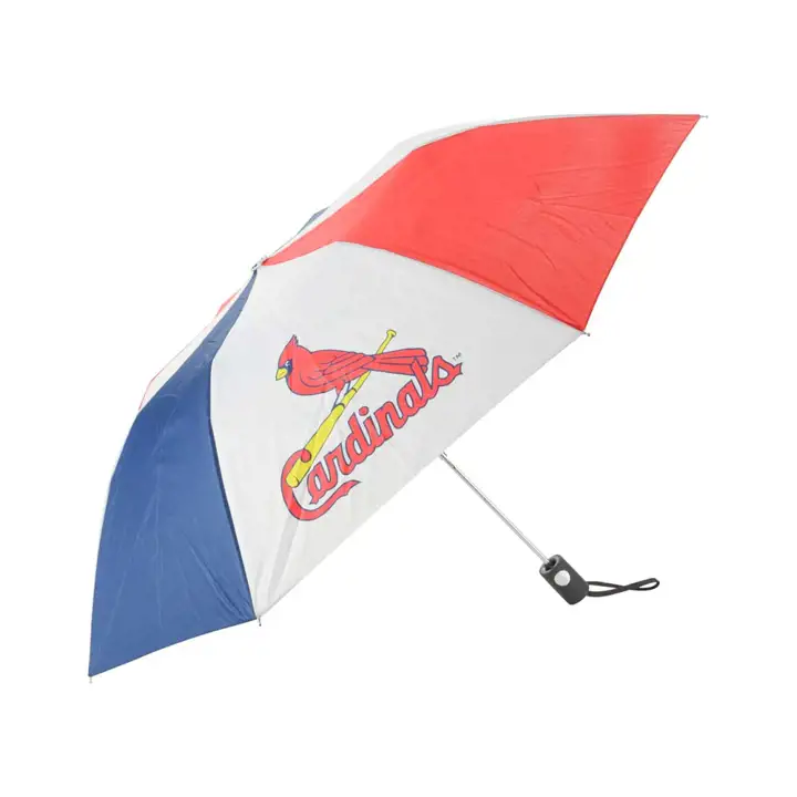 PARAPLUIE PLIANT AUTOMATIQUE STL CARDS rouge/blanc/marine