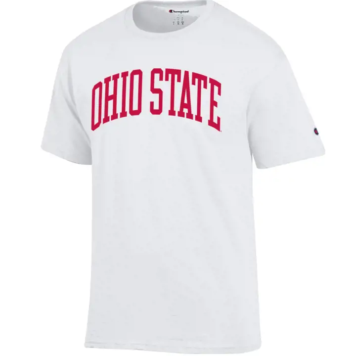 "T-shirt à col rond et voute NCAA Ohio State \"OHIO STATE\" Blanc"