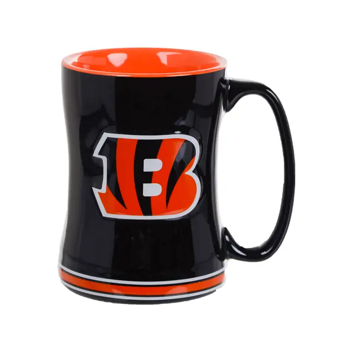 Mug en relief BENGALS 40 cl noir/orange