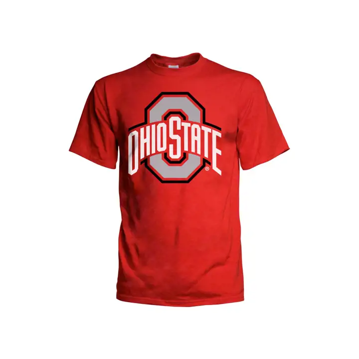T-shirt logo O + Ohio State rouge - Identité NCAA - Ohio State 2F