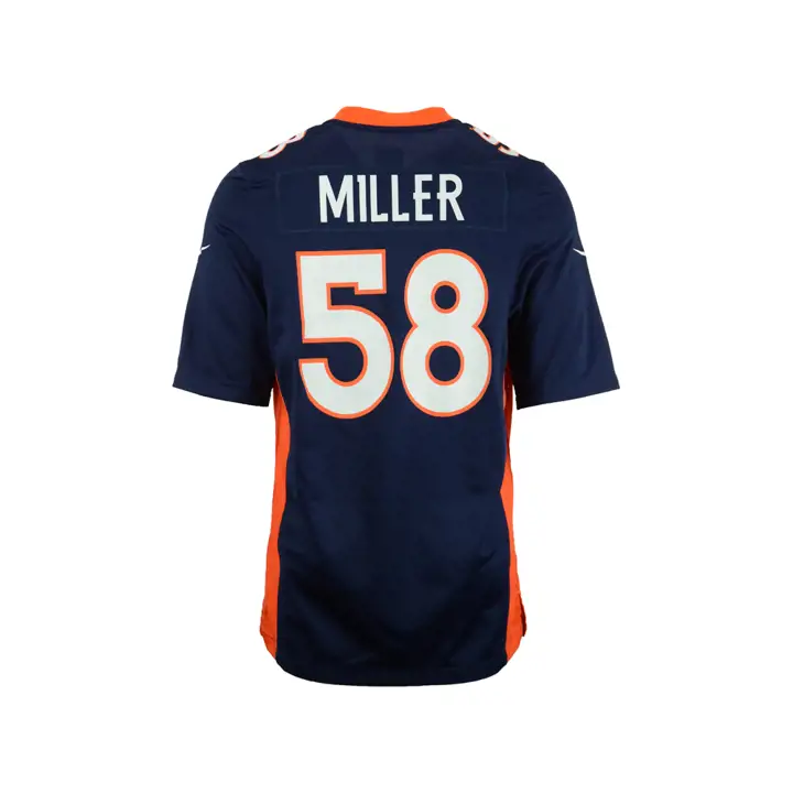 Maillot de match NFL BRONCOS Miller bleu marine
