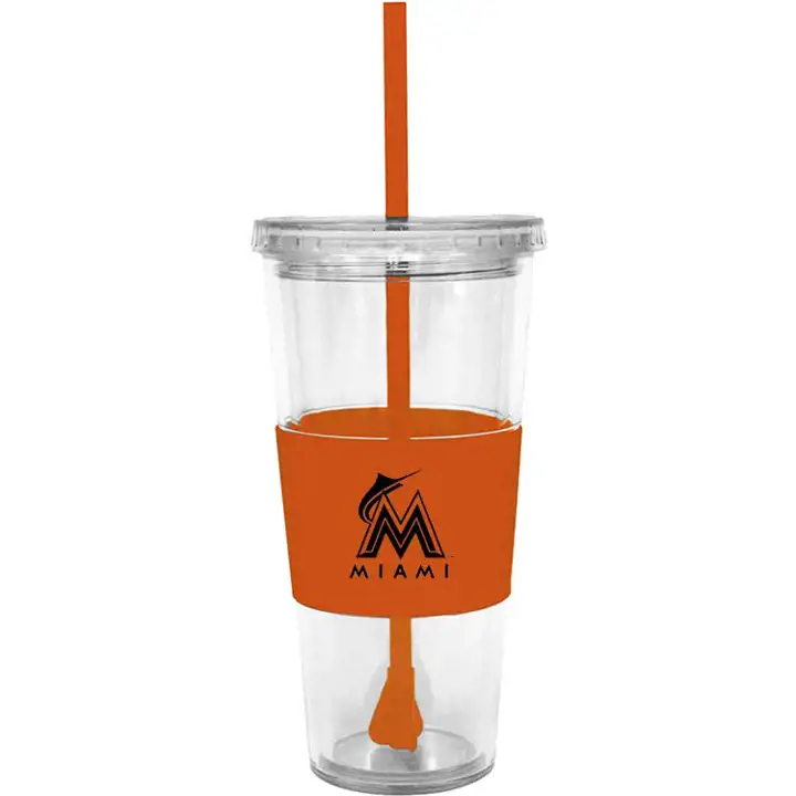 Gobelet M Marlins 22 oz avec paille