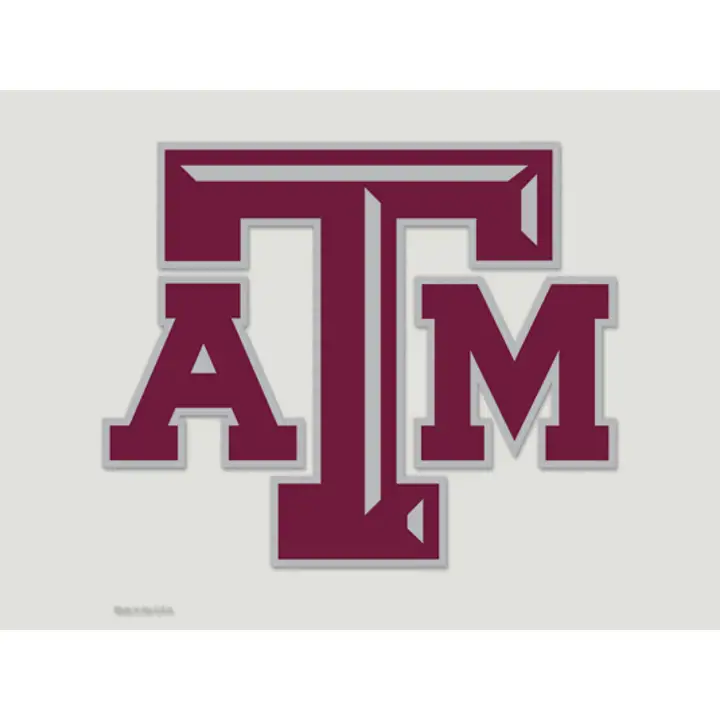 Autocollant découpé Texas A&M 8x8 - Couleur