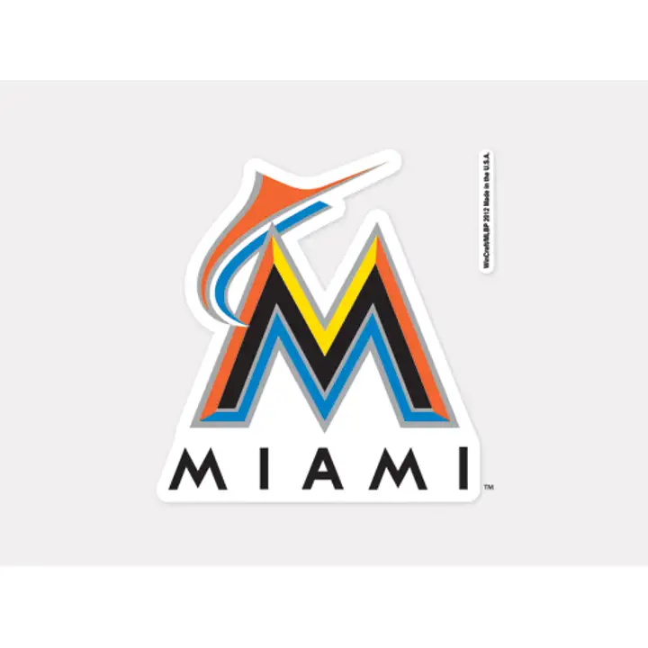 Décalcomanie découpée M Marlins 4x4 - Couleur