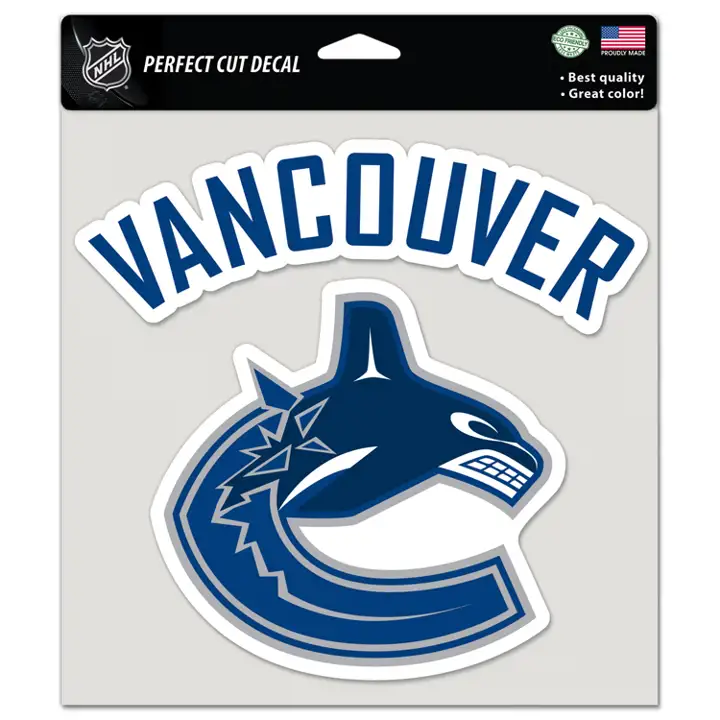 Autocollant découpé Canucks 8x8 - Couleur