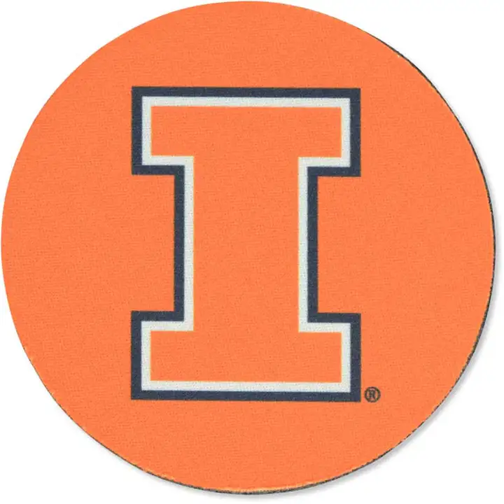 Illinois Neoprene Coaster Set 4pk org