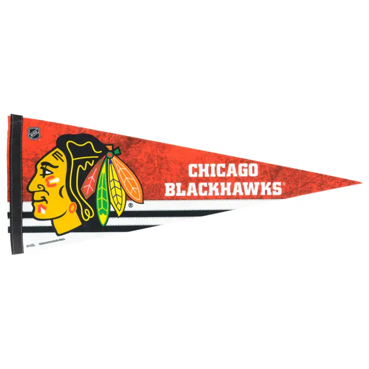 Fanion de qualité supérieure BLACKHAWKS 12x30