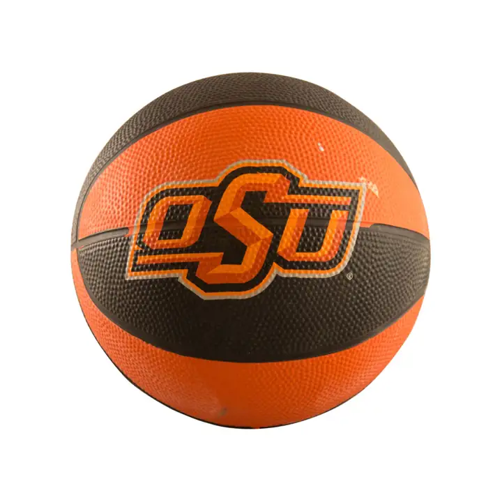 Mini ballon de basket en caoutchouc Ok State  org/blk