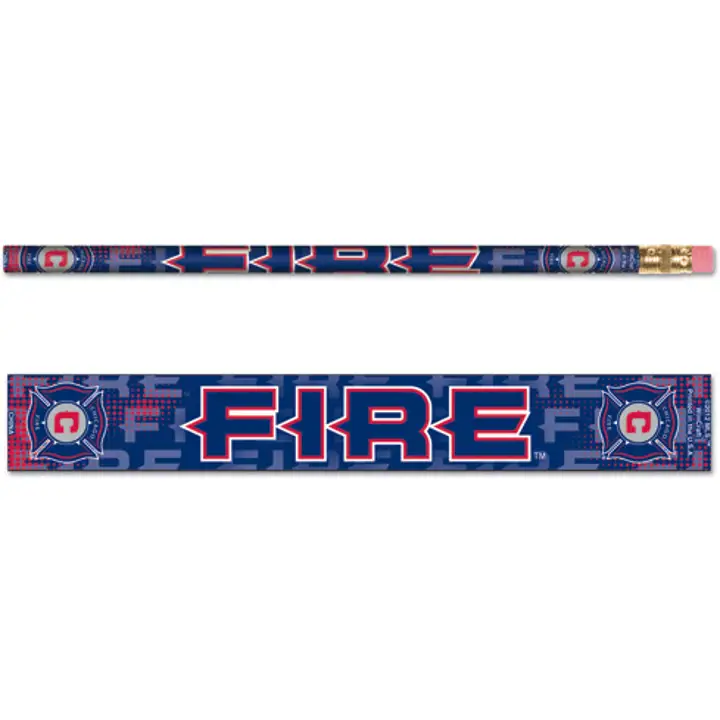 CHI FIRE Lot de 6 crayons bleu/rouge