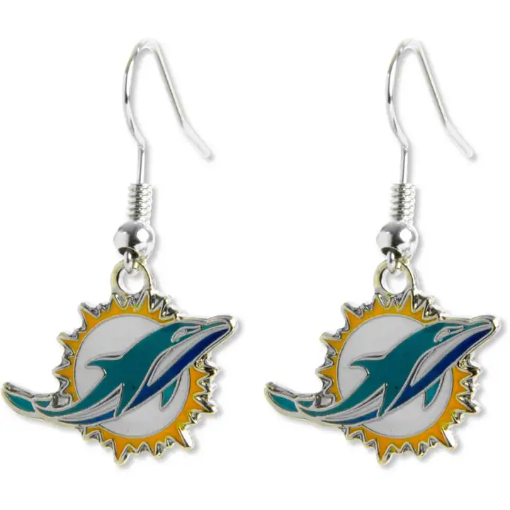 Boucles d'oreilles pendantes logo dauphins Aminco 2013
