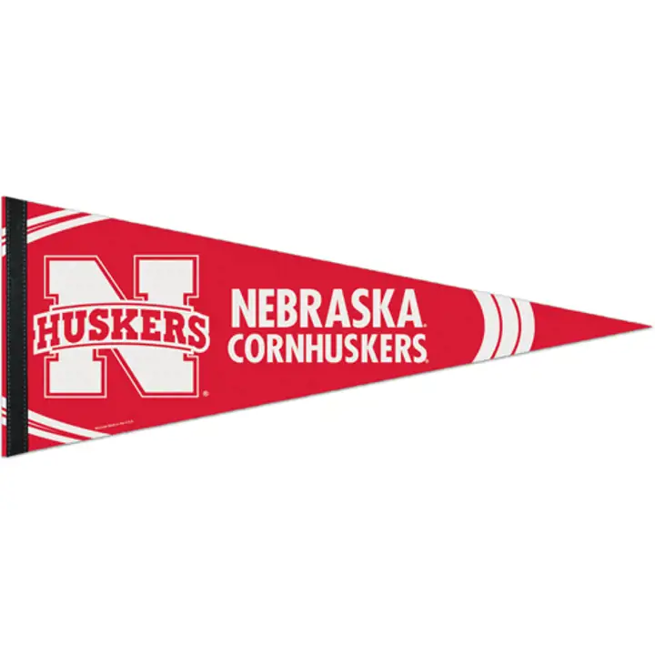 Nebraska 12x30 Premium Pennant  red