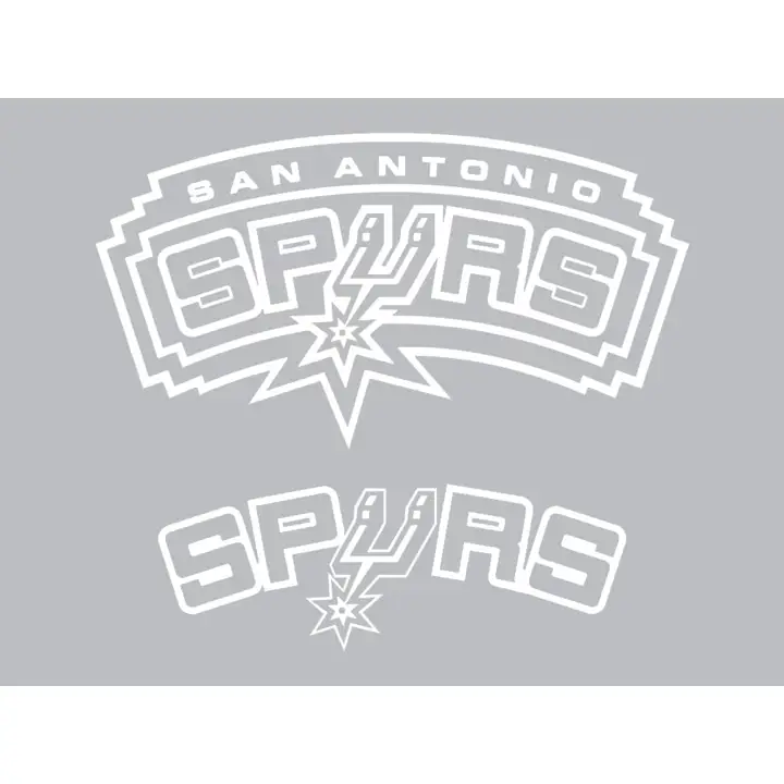 SPURS Décalque découpé 8x8 Blanc
