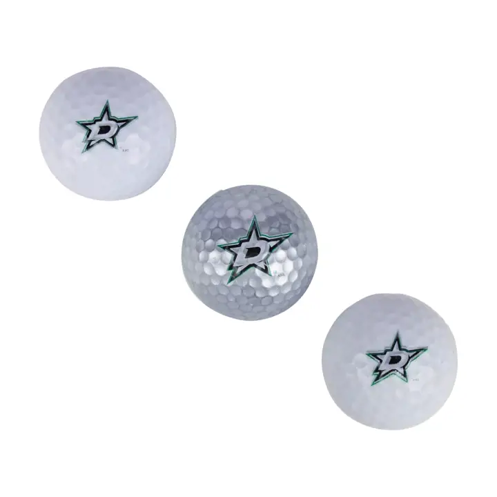 Lot de 3 balles de golf STARS blc/arg