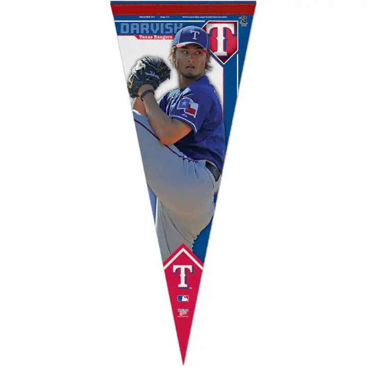 TX RANGERS 12x30 Fanion de joueur premium Yu Darvish