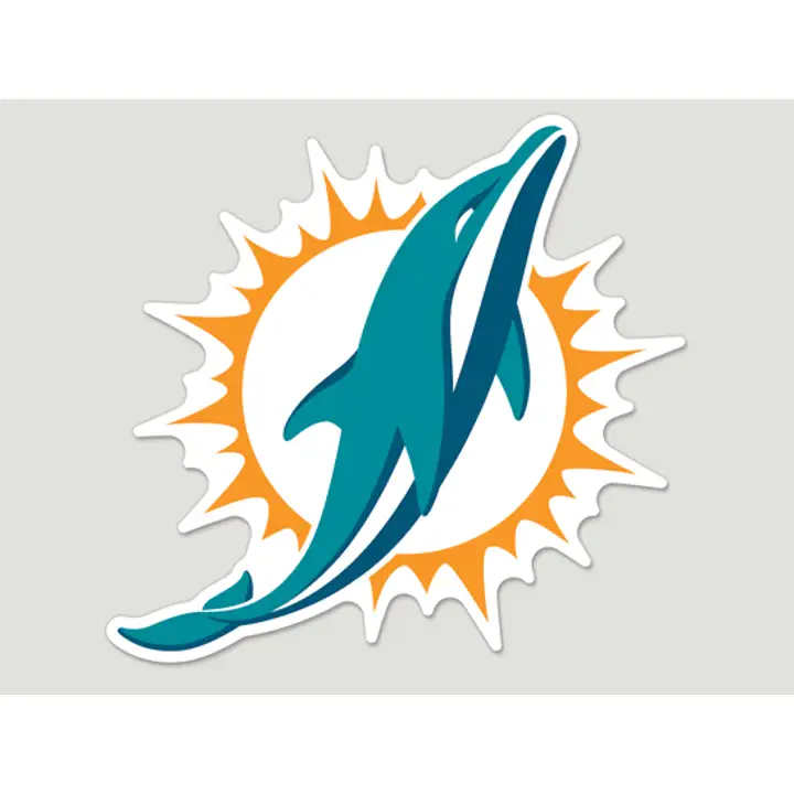DOLPHINS Autocollant Découpé 8x8 - Logo couleur 2013