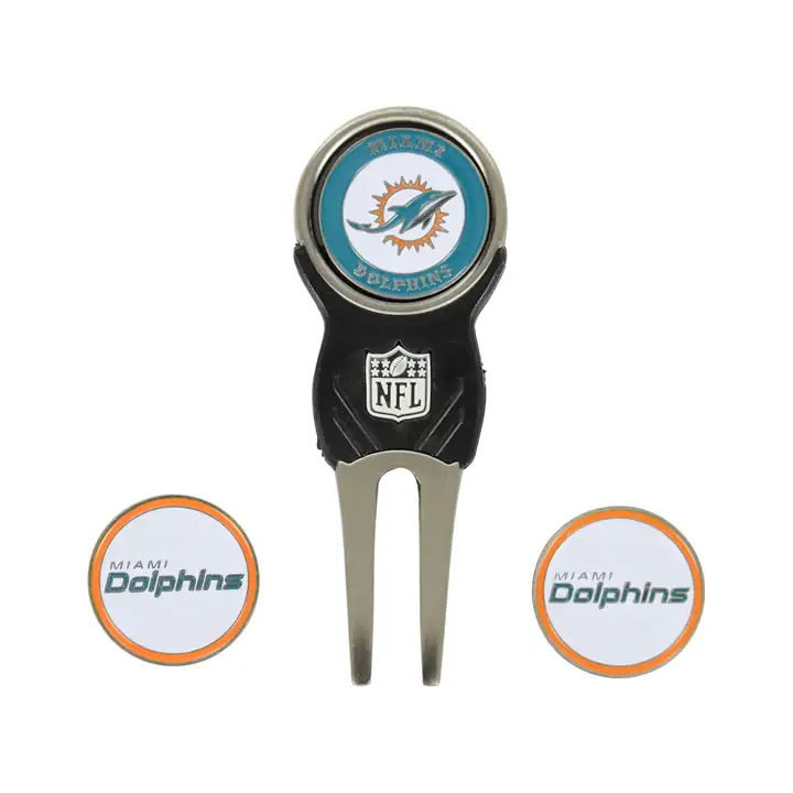 Outil de réparation de divots DOLPHINS avec marqueurs logo 2013