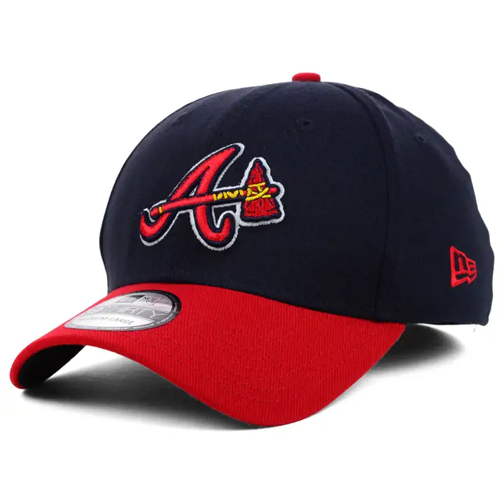 "Casquette ajustée BRAVES Team Classic 39THIRTY « A avec tomahawk » marine/rouge"