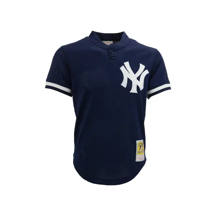 Maillot en maille M&N Auth BP Yankees MLB Mattingly bleu marine