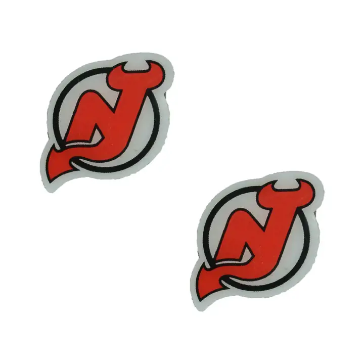 Boucles d'oreilles clous logo Devils Aminco rouge/blanc/noir