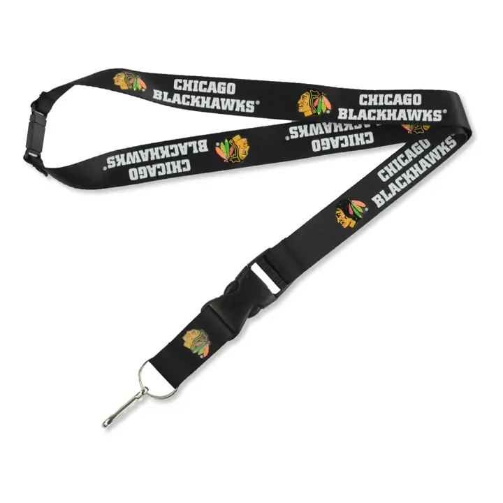 Lanière d'équipe BLACKHAWKS Aminco noire