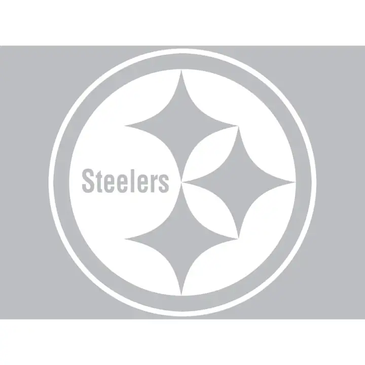 Autocollant découpé STEELERS 4x4 - LOGO couleur blanc