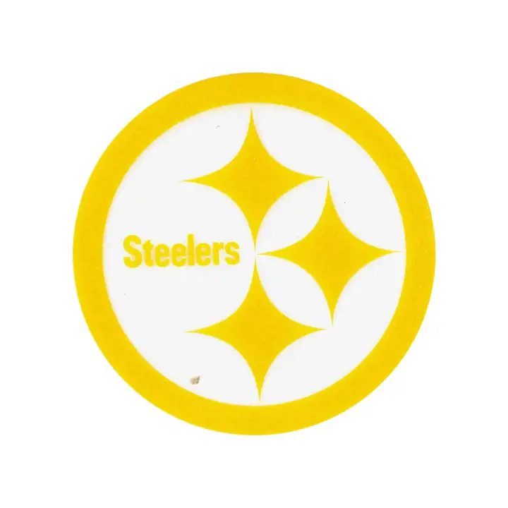 Autocollant découpé STEELERS 4x4 - LOGO couleur jaune
