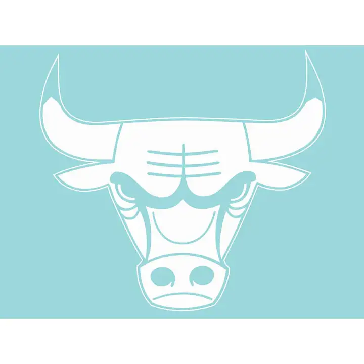Autocollant prédécoupé BULLS 8x8 Blanc