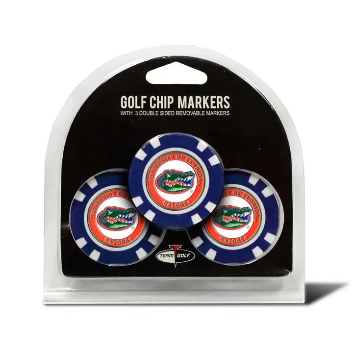 Marqueurs de balle Florida Golf Poker Chip - Paquet de 3