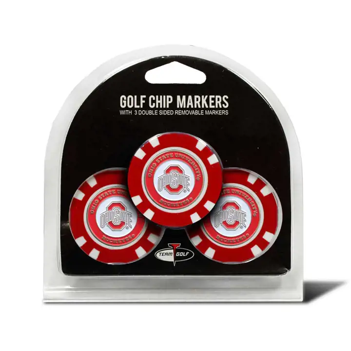 Jetons marqueurs de golf Ohio State - Paquet de 3