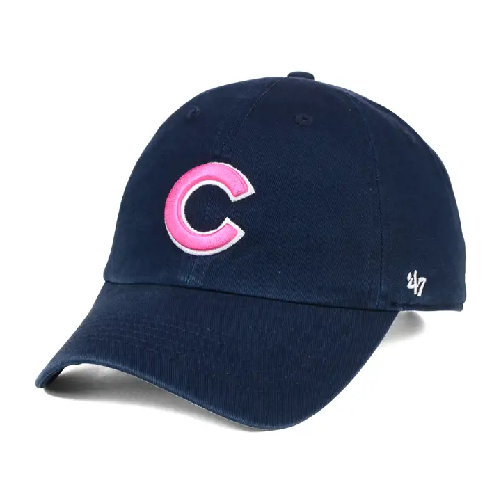 "Casquette MLB Core des Cubs '47 Clean Up rose « C » marine"