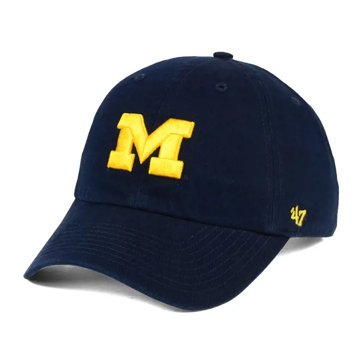 "Michigan Clean Up-NCAA "M" bleu marine"