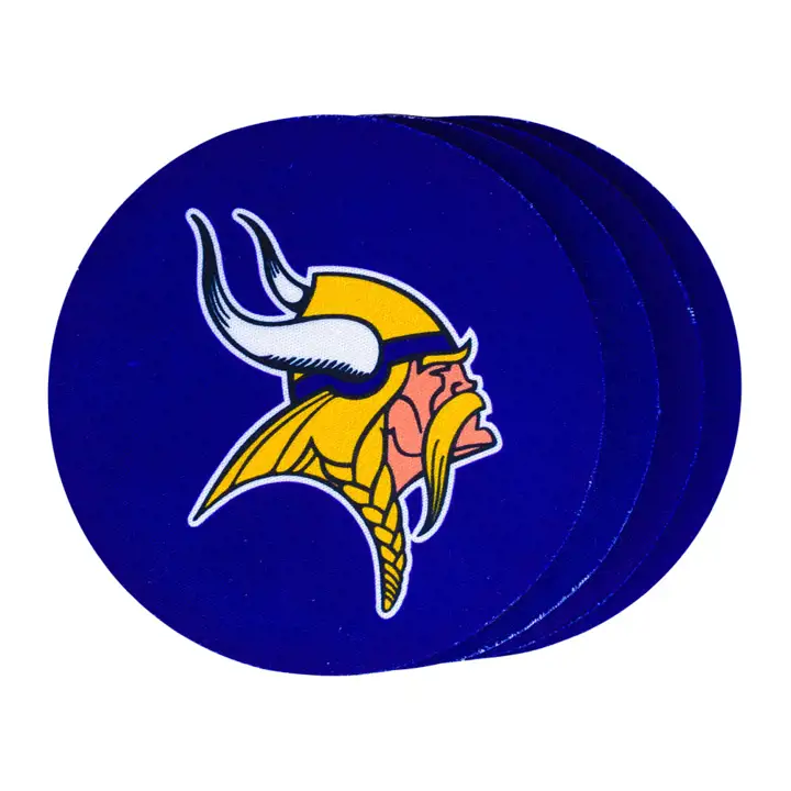 VIKINGS Lot de 4 sous-verres en néoprène