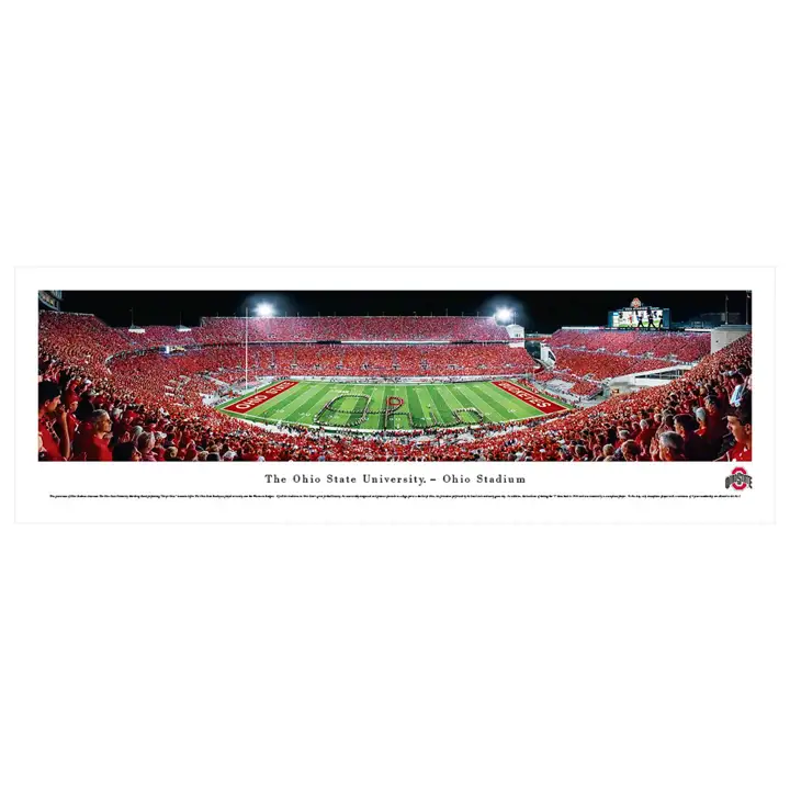 Ohio State Unframed Panorama Marching Band Ast