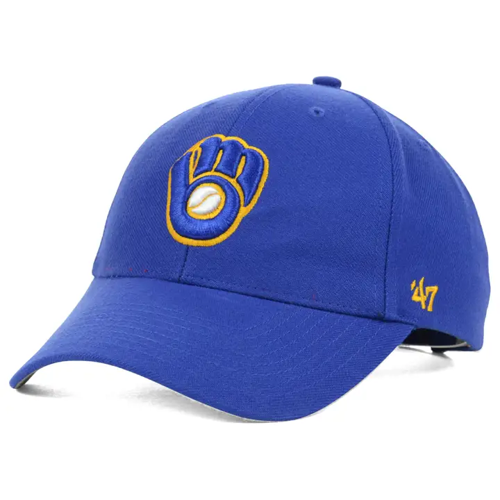 Casquette de baseball Brewers MLB On Field Replica MVP bleue