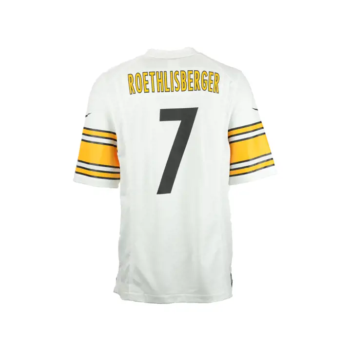 Maillot de match NFL STEELERS Roethlisberger #7 BLANC