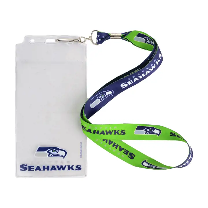 "Cordon SEAHAWKS 1" avec porte-ticket vert"