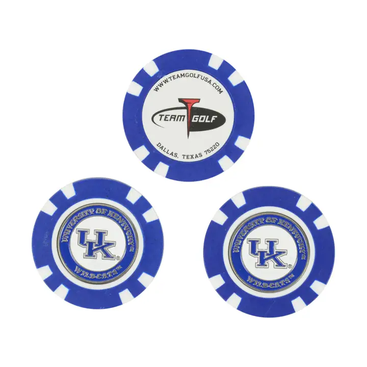 Marqueurs de balle Kentucky Golf Poker Chip - Paquet de 3 noirs