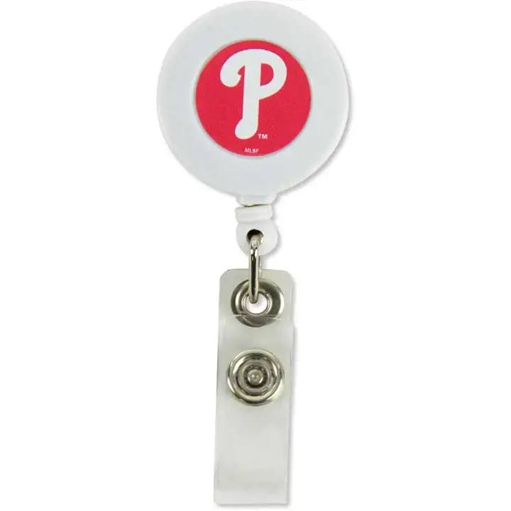 Badge enrouleur PHILLIES rouge/blanc