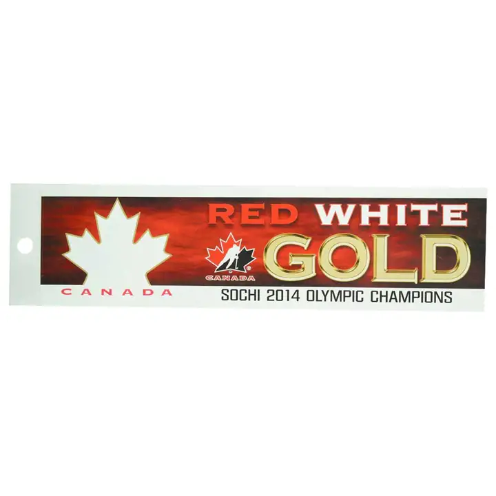 Autocollant pour pare-chocs Team Can - ÉVÉNEMENT - CA Or olympique 2014 rouge