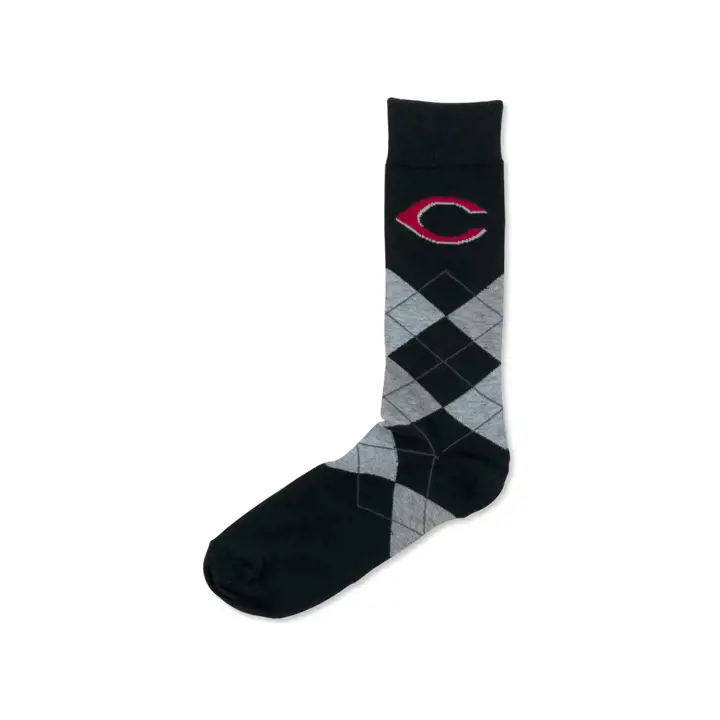 REDS Chaussettes habillées Argyle noir/rouge