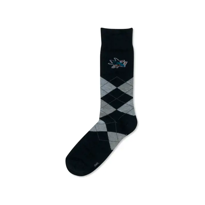 CHAUSSETTES HABILLÉES À LOSANGES REQUINS noir/turquoise