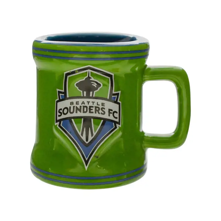 Mini-mug sculpté Sounders - 2 oz. v/bleu