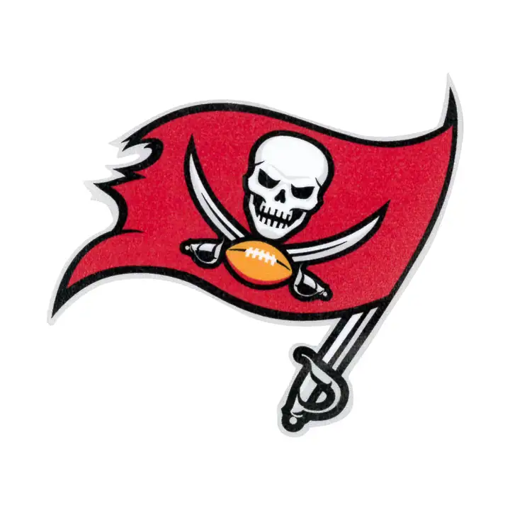 BUCCANEERS Décalque Découpé 4x4 - Couleur Rouge Nouveau Drapeau