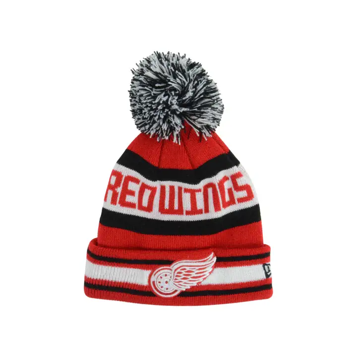 Bonnet tricoté Jacob Red Wings LNH pour enfants rouge/noir