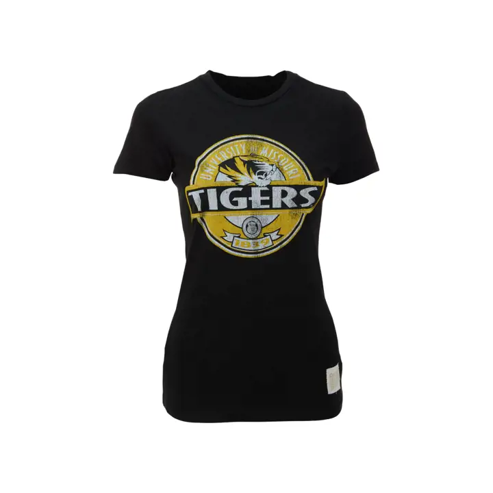 T-shirt vintage femme NCAA Missouri noir