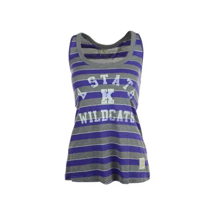 Débardeur en fil teint Kansas St NCAA Femme gris/violet