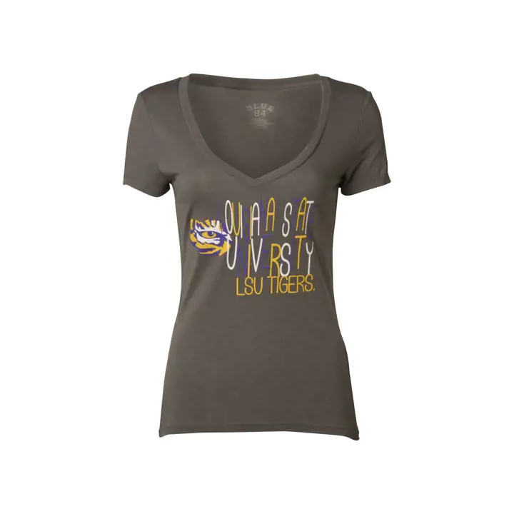 T-shirt fluide magique NCAA LSU femme anthracite